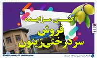 آگهی مزایده فروش سردرختی زیتون مرکز طارم