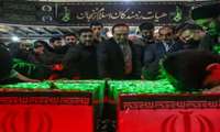 حضور مدیرکل و همکاران در مراسم استقبال از دو شهید گمنام