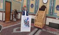  سخنرانی رئیس مرکز و استقرار میز خدمت در نماز جمعه شهر ماهنشان  