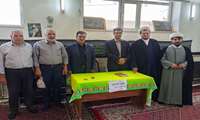 استقرار میز خدمت در مصلای نماز جمعه شهر سلطانیه   